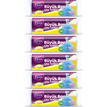 1001 Güçlü Çöp Torbası Büyük Boy 6 Adet