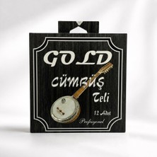 1001 Gold Gld-Cmb Cümbüş Teli Profesyonel (Yeni Tip Gri Bam) 12 Adet