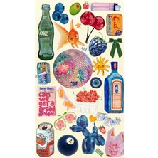 1001 Vintage Retro Set 1 Telefon Laptop Tablet Sticker Seti