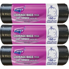 1001 Professional 10'lu Çöp Torbası Hantal Boy 100 x 150 cm Üçlü Paket