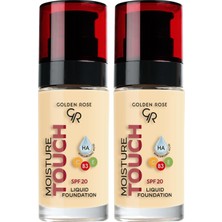 1001 Moisture Touch Foundation No: 101 - Hyaluronik Asitli Nemlendirici Fondöten Spf 20-30 ml (2 Paketi)