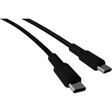 1001 Coral Type C-C Power Delivery Hızlı Şarj Kablosu (Siyah + Siyah Uç) (100 Cm)