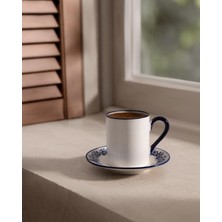 1001 Reve Blue Orva 2 Parça Kahve Fincan Seti - Mavi/beyaz - 90 ml