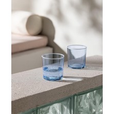 1001 Pierretta-Colourful 4'lü Su Bardağı Seti - Soft Mavi - 380 ml