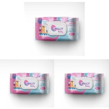 1001 Islak Havlu 90 Yumuşak Doku Pembe Kapaklı 3lü Paket