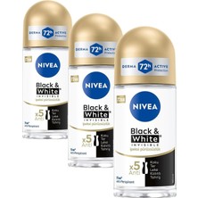 1001 Kadın Roll On Deodorant Black&white Invisible Ipeksi Pürüzsüzlük 72 Saat Anti-Perspirant Korum
