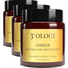 1001 Amber Suleiman The Magnificent Handmade Lotion Candle, 125 gr (3 Paketi)