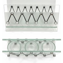 1001 Cam Dekoratif Zikzak Tasarımlı Şamdan 20X9 cm | Tealight ve Banyo Düzenleyici | Modern Ev Ofis M