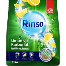 1001 Toz Çamaşır Deterjanı Limon ve Karbonat Renkliler ve Beyazlar Için 4 kg
