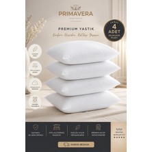 1001 Primavera Premium Uyku Yastığı 4'lü Paket – 800 gr Silikonize Elyaf Dolgulu – Beyaz