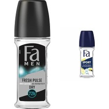 1001 Seti | Men Fresh Pulse Roll-On 50 ml Erkek 1 Adet X1 + Sport Erkek Roll-On 50 ml Turunçgil Aromalı