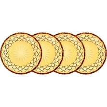 1001 Sorrento Asya Tabak 4 Adet Çap:16 cm Amber