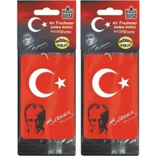 1001 Asma Karton Koku Türk Bayrağı-Atatürk 2li Paket