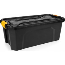 1001 30 Litre Sert Plastik Tek Bölmeli Organizer Kutu, Saklama Kabı - Ev Araba Saklama Kutusu - Ev Bany