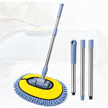 1001 Sogud Viscomop Oto Yıkama Mopu - 3 Parçalı Metal Saplı Mikrofiber Araç Temizleme Aparatı, Şö