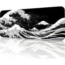 1001 8 Farklı Desenli Baskılı Model Black Deer Xxl Gaming Mouse Pad 90X40 cm – Dikişli Kenar, Kayma