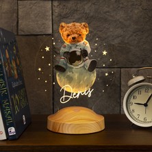 1001 Hoş Geldin Bebek Hediyesi Ayıcık Gece Lambası, Isimli Teddy Bear Doğum Günü Hediyesi, Çocuk