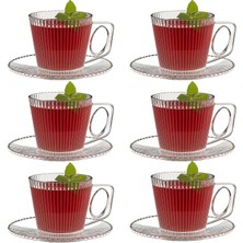1001 220 ml Çay Fincanı ve Tabağı Seti 6'lı