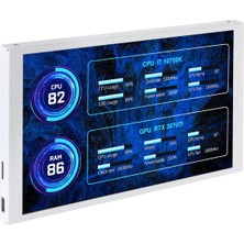 1001 Turing Smart Display 8 Inç Beyaz Ikincil Ekran, 1280X800 USB Type-C/usb 9 Pin Mini Bilgisayar Dur