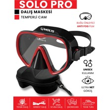 1001 Solo Pro Dalış Maskesi + Maske Kutusu + Antı Fog (Buğu Önleyici Film)