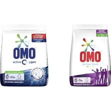 1001 Active Oxygen Toz Çamaşır Deterjanı Beyazlar Için, 4.5 kg (1) Omo Active Fresh Toz Çamaşır D