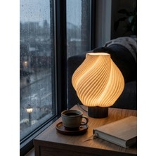 1001 Designobee Krema- Modern Masa ve Gece Lambası – Ambiyans Lambası, Dekoratif LED Abajur, E14 Duy