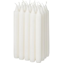 1001 20 Li Şamdan Mumu Beyaz 19CM, Beyaz