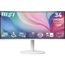 1001 34" Modern MD342CQPW Kurumsal Monitör, Uwqhd Kavisli 1500R Va 120Hz 1ms, Adaptive-Sync, Type-C