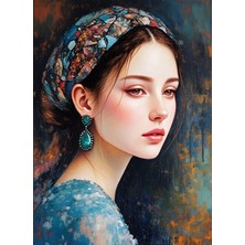 1001 1000 Parça Zümrüt Küpeli Kız Puzzle - Portre