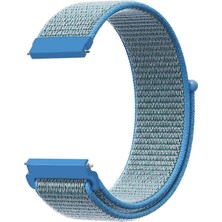 Caseonn Tcl Movetime MT42 Kordon Hasır Kumaş Nylon Kayış Mavi