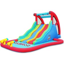 Edutoys Şişme Yarış Oyun Parkı Islak ve Kuru Su Kaydırağı