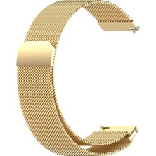Caseonn Tcl Movetime MT42X Kordon Manyetik Metal Hasır Kayış Gold