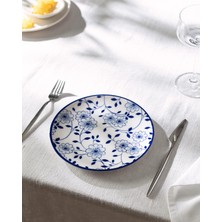 1001 Reve Bleu Jardin Pasta Tabağı - Mavi/beyaz - 19 cm