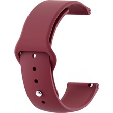 Caseonn Tcl Movetime MT48 Kordon Esnek Spor Silikon Kayış Bordo