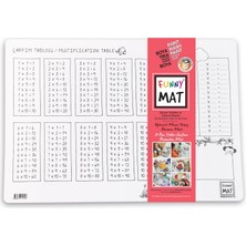 Akademi Çocuk Funny Mat Çarpım Tablosu & Çalışma Masam 25X35CM 2'li Paket Beyaz Seri