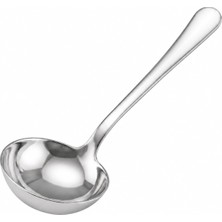 1001 Paslanmaz Çelik Kepçe, Çorba Kepçesi 25 Cm, Mutfak Seti, Premium Kalite Metal, Tek Parça Yapı