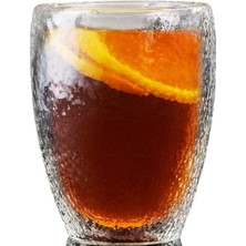 1001 Çift Cidarlı Buzlu Tasarım Kahve, Latte, Su Bardağı, 300 Ml, Cam Meşrubat Bardak, 1 Adet - 122