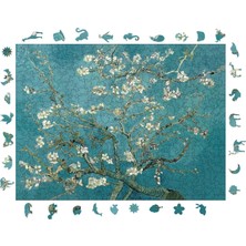 1001 Ahşap Puzzle Yetişkin - Van Gogh Badem Ağacı - 450 Parça, 29 x 39 cm - Yapıştırıcı Folyo D