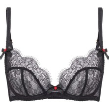 Agent Provocateur Lorna Siyah Dantelli Plunge Sütyen - Üç Parçalı Kupa, Avusturya Nakışı, Ince Fransız Dikiş
