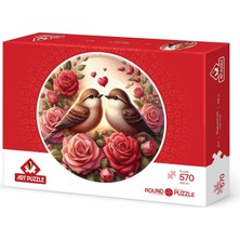 1001 Güller ve Aşk 570 Parça Round Puzzle