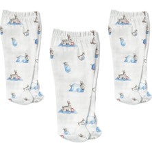 1001 Deux Lapıns% 100 Pamuk Müslin Patikli Alt 3’lü Set – Bébé Lapin YNDGNALT-1019