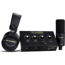 1001 M-Track Duo Hd Ses Arabirimi, M100 Kondenser Mikrofon ve HDH41 Stüdyo Izleme Kulaklığı, Kayıt,