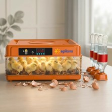 Epilons Tam Otomatik Kuluçka Makinesi 130 Yumurta Kapasiteli - Akıllı Isı ve Nem Kontrollü, Ayarlanabilir Viyol, Otomatik Su Sistemli