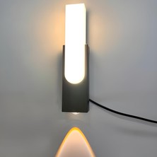 1001 Dekoratif LED Aplik, Çift Yönlü, 10W, 3200K Gün Işığı, Siyah, Çift Yönlü Işık LED Duvar