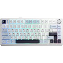 1001 F75 Mekanik Rgb Tkl Ice Vein Switch Kablosuz Makrolu Hot Swap Klavye Lacivert