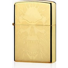 1001 Gold Kuru Kafa Tasarım USB Şarjlı Elektrikli | Rüzgar Geçirmez | Çift Arc Ateşleme Çakmak