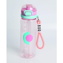 1001 Bentopia 750 ml Okul Su Matarası Pipetli ve Pipetsiz Kullanım (Pembe)