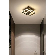 1001 Kira Modern Tasarım Siyah Renk Salon - Mutfak - Hol Beyaz LED 2 Li Avize (Siyah)