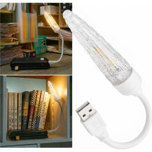 1001 2 Adet - USB Tip LED Işık, Ekonomik Tasarruflu, Gece Aydınlatma, Powerbank ile Seyyar Kullanım,
