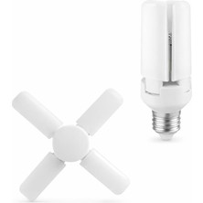 1001 4 Kollu Katlanabilir LED Tavan Ampulü E27 Duy Uyumlu Yüksek Parlaklık Enerji Tasarruflu Modern Ta